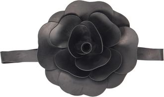 Philosophy di Lorenzo Serafini Halsketting met roosdetail - Dames - Kettingen - Zwart - ONE Size - Accessoires