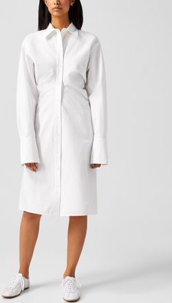 Toteme Tote Bagme - Womens Fitted cotton and linen shirt dress