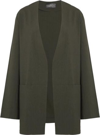 Cortana Jassen, Dames, Groen, S, Linnen, Soto, donkergroene linnen jas