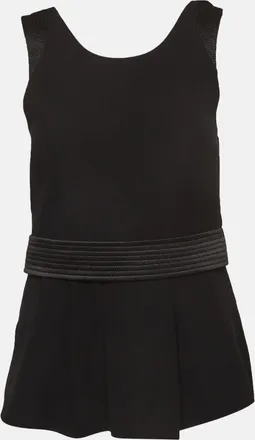 Emporio Armani Black Knit Sleeveless Top