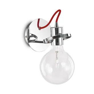Ideal Lux Applique Moderna Radio Metallo Cromo 1 Luce E27 8w 3000k Luce Calda
