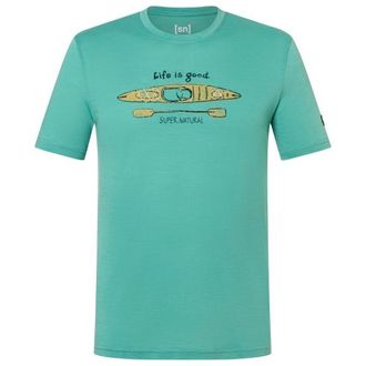 super.natural River Pleasure Tee Merinoshirt f&uuml;r Herren | t&uuml;rkis