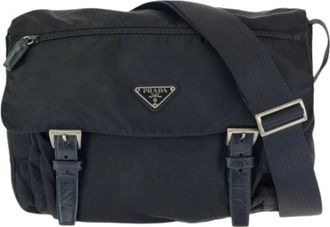 Prada Borsa a spalla Pre-owned in nylon Tessuto - - Pre-owned - Donna - Nero - ONE SIZE