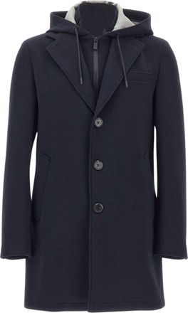 Manuel Ritz Hooded Bib Insert Layered Coat