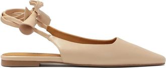 Kazar Platte gebonden slingback pumps - Dames - Ballerinas - Roze - 37 EU - Leer - Schoenen