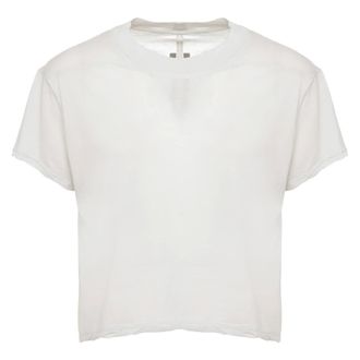 Rick Owens T-Shirts, female, Beige, Size: S Ribbon-detail T-Shirt