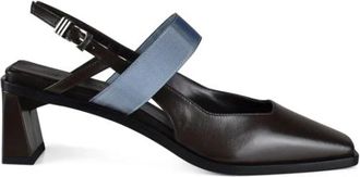 Anest Collective Kidskin Leren Slingback - Dames - Pumps - Bruin - 37 EU - Katoen - Schoenen