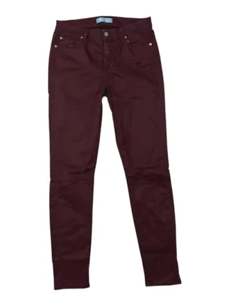7 For All Mankind Womens Ankle Super Skinny Jeans In Mulberry