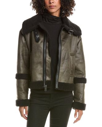 Frye Faux Shearling Aviator Jacket