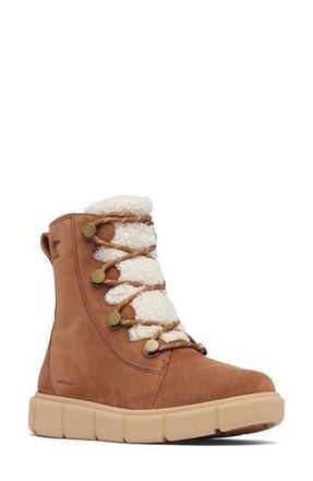 Sorel Explorer III Joan Waterproof Boot in Velvet Tan/Canoe at Nordstrom Rack, Size 7