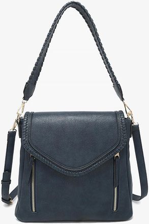 Jen & Co. Womens Lorelei Shoulder Crossbody Bag In Navy Blue