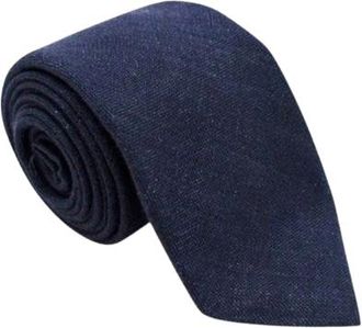 Berluti Navy Hemp-Wool Blend Tie