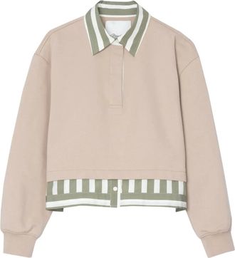 3.1 Phillip Lim Top con scollo a polo - Toni neutri