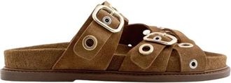 Maison Toufet Schoenen, Dames, Bruin, 39 EU, Leer, Karine Sandaal