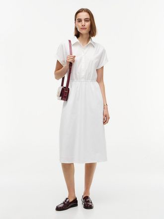 Tommy Hilfiger Womens Short-Sleeve Midi Shirtdress - White - XXL