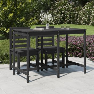 vidaXL Mesa De Jard&iacute;n Madera Maciza Pino Gris 159,5x82,5x110 Cm Vidaxl
