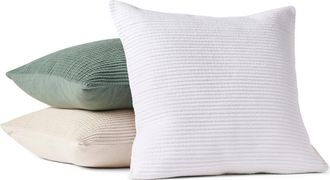 Coyuchi Marshall Organic Cotton Pillow Cover in Alpine White at Nordstrom