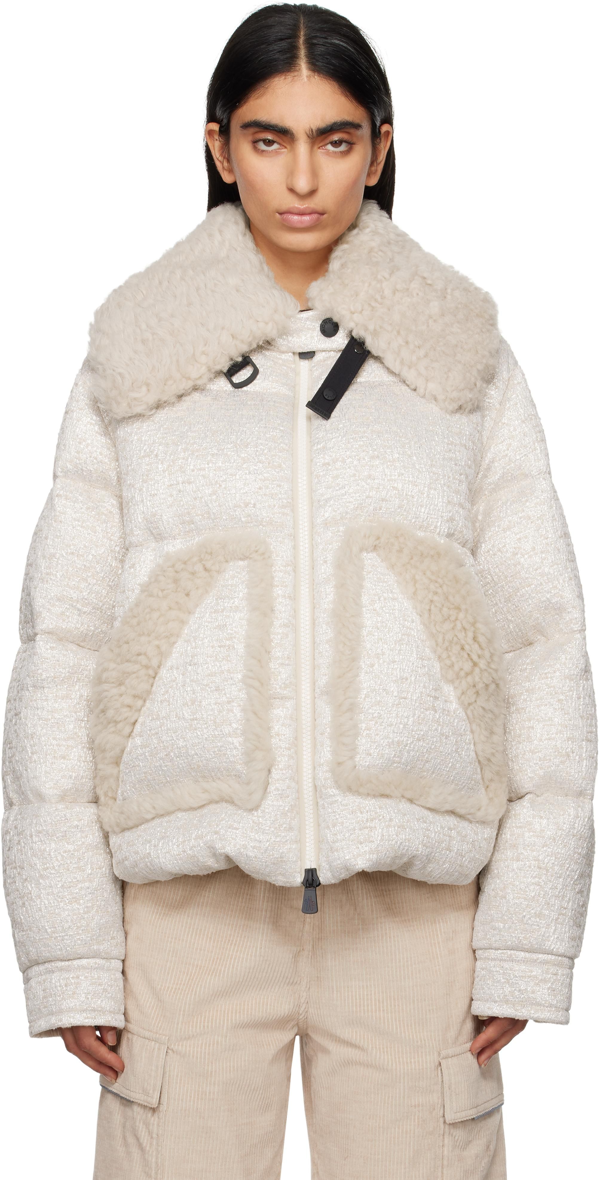 Lumignon tweed fur snow jacket【ダークグレー】♥ Diesel UNISEX W-TAKRY Down Jacket with Embossed Logo unisex