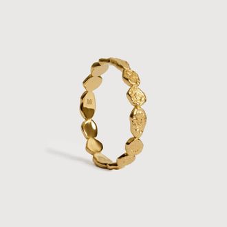 Monica Vinader Gold Capri Mini Stacking Ring