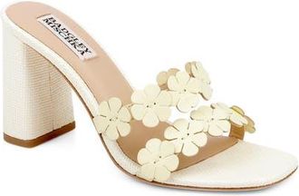 Badgley Mischka Webster Slide Sandal in Lime Leather at Nordstrom, Size 8.5