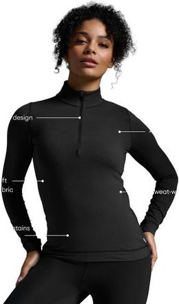 2XU Flex 1/2 Zip Long Sleeve in Black/black at Nordstrom, Size X-Small