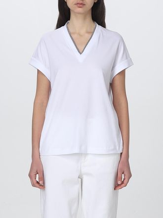 Brunello Cucinelli T-shirt Brunello Cucinelli in cotone con monile