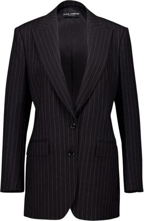 Dolce & Gabbana Sicilia-fit Jas - Dames - Blazers - Zwart - M - Wol - Jassen