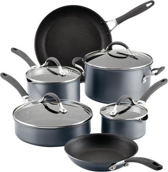 Circulon Circulon A1 Series with ScratchDefense Nonstick Induction Pots and Pans Cookware Set, 10-Piece, Graphite