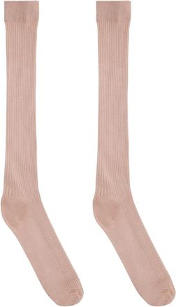 Red Valentino Zijden Ribboord Sokken - Dames - Sokken - Roze - S/M - Ondergoed