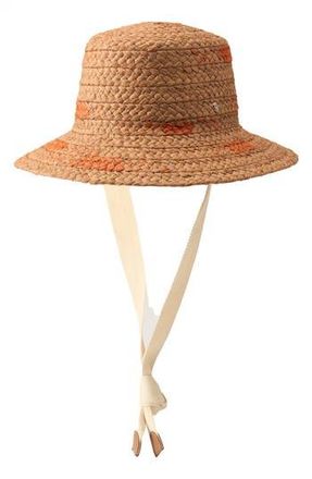 Helen Kaminski Antonella Straw Sun Hat in Nougat/Sunset at Nordstrom Rack