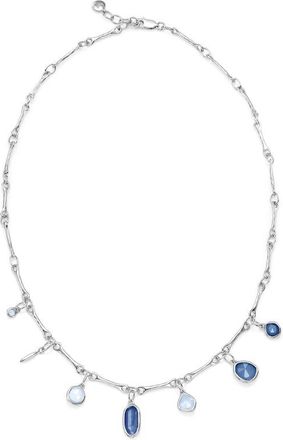 Monica Vinader Sterling Silver Siren Tonal Multi Drop Necklace Mix