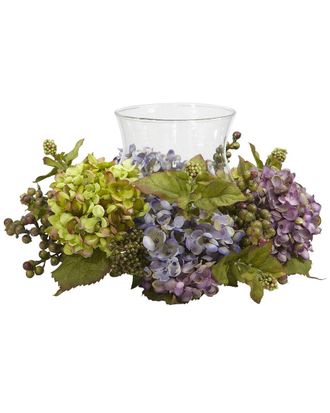 Nearly Natural Mixed Hydrangea Candelabrum Silk Arrangement