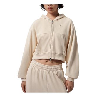 Nike Jordan (WMNS) Air Jordan Brooklyn Short Full-Zip Hoodie Pearl White IV7522-272