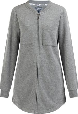 Dreimaster Dreimaster Lang sweatvest takelage Dames grijs melange