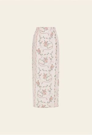 Agua Bendita Lirica Navegante Maxi Skirt in Ivory at Nordstrom, Size Medium