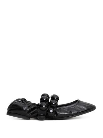 Alaia Sphere Ballet Flats In Patent Leather Shoes