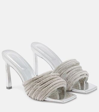 SIMKHAI Lena crystal-embellished mules