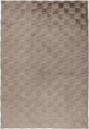 LALEE Hochwertiger Hochflor Design Teppich Soul - Taupe