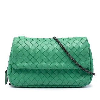 Bottega Veneta Pre-owned Bottega Veneta Mini Nappa Intrecciato Expandable Chain Flap Crossbody Ladies HQV6ZB2AMHZQBEZT