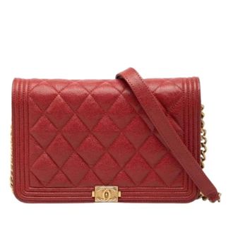 Chanel Pre-owned Wallet on Chain - Dames - Pre-owned - Rood - Maat: ONE Size Leer