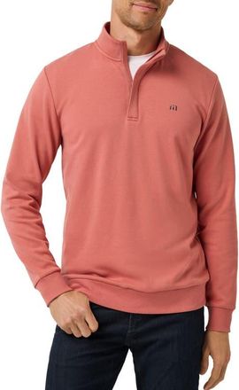 Travis Mathew Cloud 2.0 Quarter Zip Pullover in Brick Dust at Nordstrom, Size Large