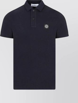 Stone Island cotton slim fit short sleeve polo shirt