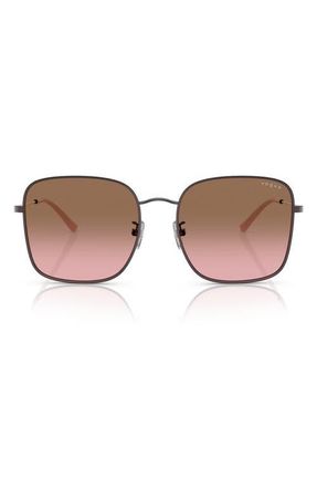 Vogue Eyewear 57mm Gradient Square Sunglasses in Pink at Nordstrom