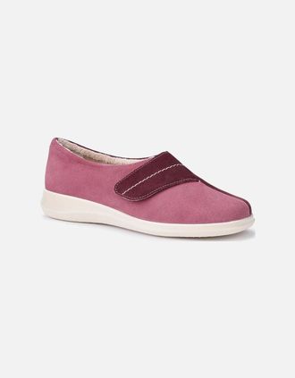 Hotter Womens Wrap Wide Fit Warmlined Slippers - Red - Size: 8