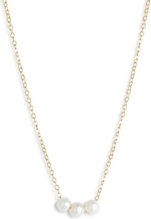 Set & Stones Caroline Genuine Freshwater Pearl Necklace in Gold at Nordstrom