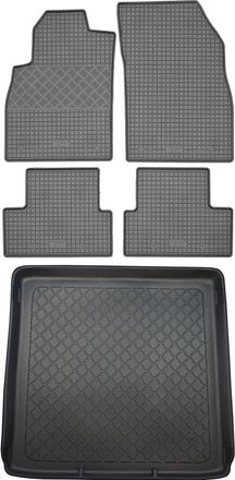 OEM Opel Astra J Sports Tourer / Hatchback (5 Puertas) De 09.2010 A 03.2016 Set - Alfombrillas De Goma Para Coche + Alfombrilla Para Maletero
