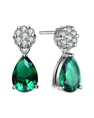 Genevive Silver Cz Earrings