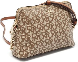 DKNY Crossbodytas met monogram - Beige