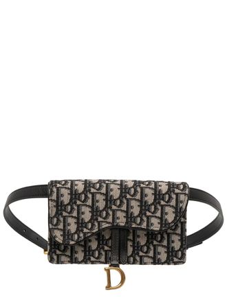 Dior 2020 Oblique Canvas Saddle belt bag - women - Canvas/Leather - One Size - Blue