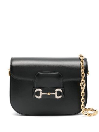 Gucci mini Horsebit 1955 shoulder bag - women - Cotton/Leather/Linen/Flax - One Size - Black